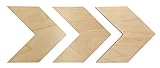 Wooden Chevron Arrows Wall Decor - Unfinished, Rustic