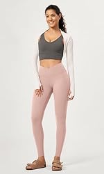 ODODOS 2 Pack Buttery Soft Cross Waist Leggings for