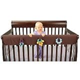 Leachco Easy Teether XL - Crib Rail Cover For Convertible Cribs - Chocolate