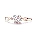 GULICX Women's Crystal Cubic Zirconia Rose Gold Plated Vintage Style Dual Layer Pear Drop Bracelet 7.5
