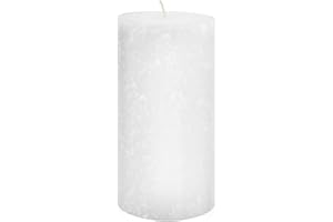 Root Candles Unscented Pillar Candles Beeswax Enhanced Textured Timberline™ Pillar Candle, 3 x 6-Inch, White