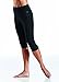 Jockey Women's Activewear Cotton Stretch Capri Legging, Black, M