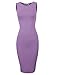 TAM WARE Women's Classic Slim Fit Sleeveless Midi Dress TWCWD051-PURPLE-US XS/S(Tag Size S)