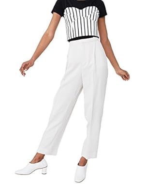Mango Women's Flowy Straight-Fit Trousers