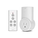 Etekcity Wireless Remote Control Electrical Outlet Switch for Household Appliances, White (Fixed Code, 1Rx-1Tx)