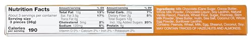 NATURAL NECTAR MILK CHOCOLATE PEANUT BUTTER CRISPY CREPES, 3.5 OZ (PACK OF 1)
