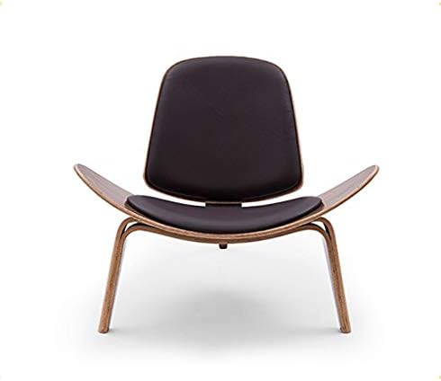 Modern Stylish Style Chair Leisure Sofa Chair Single Armchair Smile Shell Chair Wood Style Chair(hu Peach Wood)