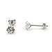 14k White Gold Cubic Zirconia Stud Earrings, 4mm (0.5ctw)
