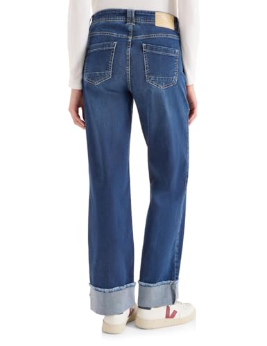 Cecil 3817693 - Women's Wide Leg Washed Cut Jeans