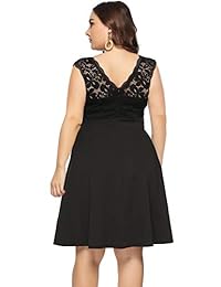 Vestido de encaje para mujer, fiesta, boda, elegante, vestido de cóctel, hasta la rodilla, floral, vintage, vestido de dama de honor