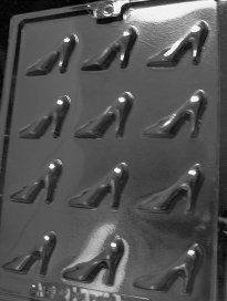 Cybrtrayd Life of the Party D092 Bite Size High Heel Shoes Chocolate Candy Mold in Sealed Protective Poly Bag Imprinted with Copyrighted Cybrtrayd Molding Instructions
