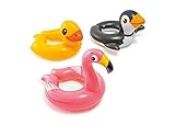 ADRI'S TOYS (Set) Inflatable Animal Split Swim Ring Pool Float (Flamingo, Duck & Penguin)