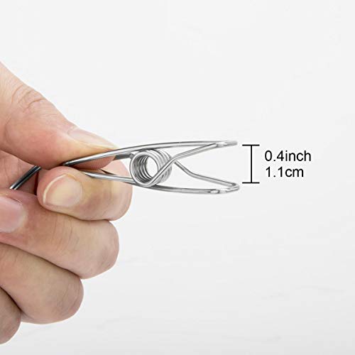 Toplife Clothes Hanger with 10 Clips,Stainless Steel, Windproof, for Drying Socks, Bras,Underwears,Baby Clothes,Hats,Scarfs,Towels,Pants,and Gloves,Set of 4 - Thumbnail 2