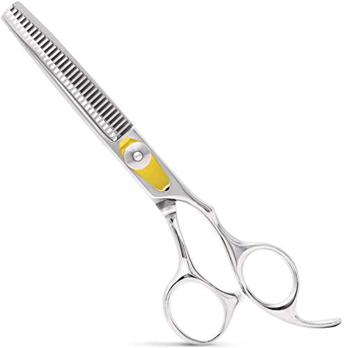 Equinox Professional Razor Edge Series - Barber Hair Thinning/Texturizing Scissors/Shears - 6.5" Overall Length with Fine Adjustment Tension Screw - Japanese Stainless Steel - Lifetime Guarantee!