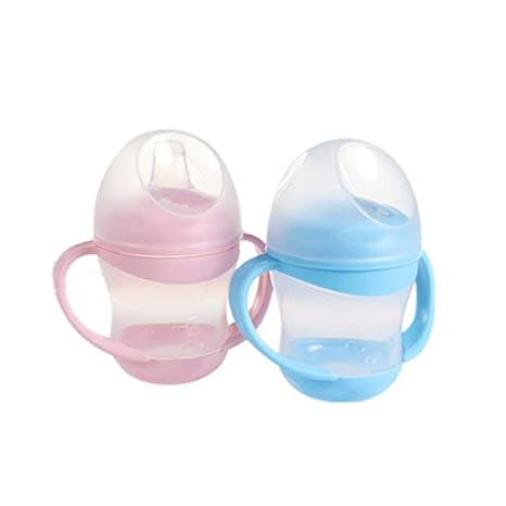 KIDZVILLA Little Sipper/Sippy Cup 200ml, Anti-Spill Design with Soft Silicone Spout, 6m+ (Pink)