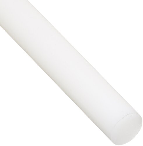 Polypropylene (PP) Round Rod, Opaque Off-White, Meets UL 94HB, 2