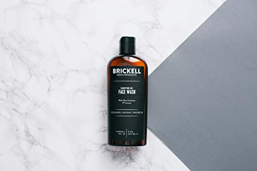 Brickell Men's Clarifying Gel Face Wash for Men, Natural and Organic Rich Foaming Daily Facial Cleanser Formulated With Geranium, Coconut and Aloe, 8 Ounce, Scented - Thumbnail 2