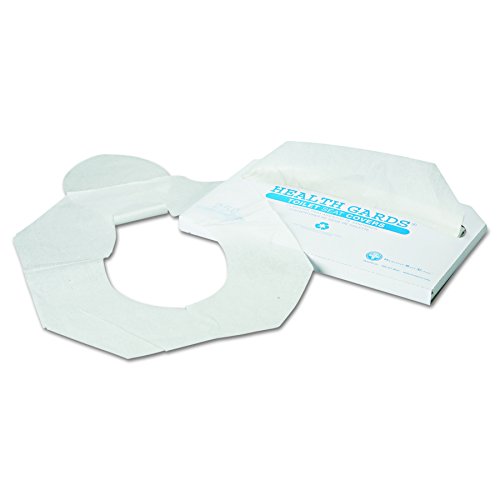 HOSPECO HG2500 Health Gards Toilet Seat Covers, Half-Fold, White, Pack of 250 (Case of 10 Packs) - Thumbnail 4