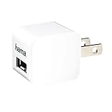 Hama MicroCube 12Watt/2.4 Amp USB Charger for Home and Travel with SafeCharge Technology, Bright White