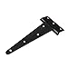 TamBee Shed Door Hinges T-Strap Gate Hinges Barn Door Hinges Outdoor Heavy Duty Hinge Wrought Hardware for Wooden Fences(8Inch 4PCS)
