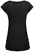 Ouncuty Women Boat Neck Pleated Bust Cap Sleeve Tunic Blouses Casual Summer Tops