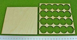 Rank Tray, 5x4, 25mm circle bases