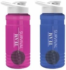 USA Made 20 oz. Tritan Loop Top Shaker Bottle by Team S | Sports Nutrition Mixer with Non-slip grip | Sporty and Compact | BPA-free, features a mixing ball and Twist Lock Lid (Royal Blue)