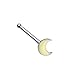 Inspiration Dezigns Illuminating Glow in The Dark Moon Nose Stud Ring (Sold Individually)