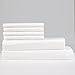 Cambay Linens 400 Thread Count Cotton Sateen Queen Sheet Set, White (Set of 6)