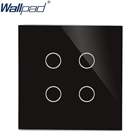 |Switches|Gang 2 Way New Arrival Wallpad Luxury Crystal Glass Wall Switch Touch Switch UK Switch AC 110-250V White/Black|by ATUKI|