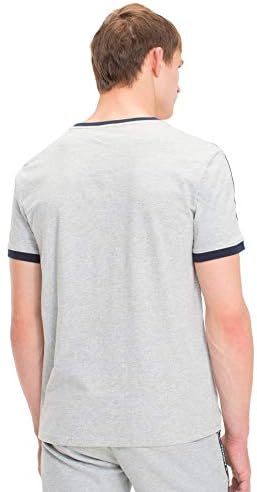 Herren T-Shirt Kurzarm Rundhalsausschnitt, Grau (Grey Heather), L