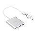 USB C Hub, WEme Aluminum USB 3.0 Hub with Type C Adapter, Compatible with Thunderbolt 3 and Micro USB Charging Power Port