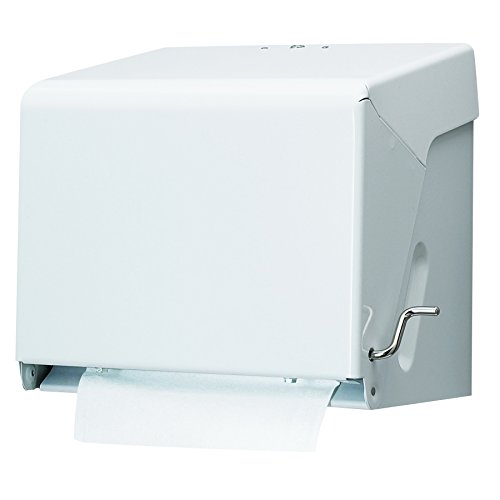 San Jamar T800WH 11" Width x 10-1/2" Height x 8-1/2" Depth, Steel Crank Roll Towel Dispenser with White Enamel Finish - Thumbnail 2