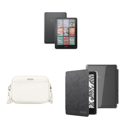 Amazon Kindle Colorsoft Signature Edition Bundle: Includes Amazon Kindle Colorsoft Signature Edition 32GB | Metallic Black, Sling Bag | Dune, Clear Back Case | Black