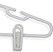 Honey-Can-Do HNG-01329 Kid's Tubular Hanger with Clips and Dress Notches, 3-Pack, White