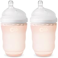 Olababy Gentle Bottle 2 Piece Coral Set, 8 Ounce