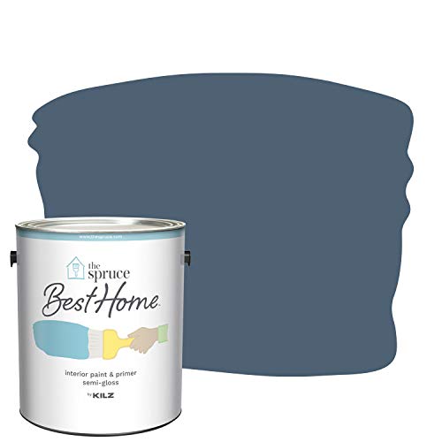 The Spruce Best Home by KILZ Interior Paint & Primer in One, Spectral Blue, Semi Gloss, 1 Gallon
