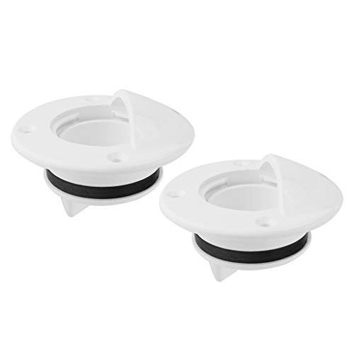 image for D DOLITY 2X Plastic Marine Deck Drain Scupper Valve with 2 inch 50mm H