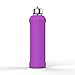 32 Oz Glass Water Bottle With Silicone Sleeve Leak Proof Lid 1L Time Marked Measurements BPA-Free For To-Go Travel At Home Reusable Eco Friendly Safe For Hot Liquids Tea Coffee Daily Intake (Purple)