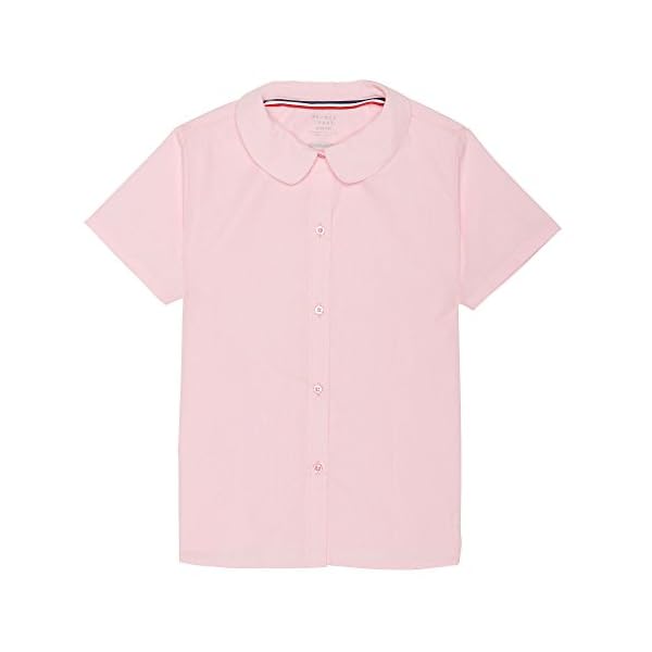 French Toast Girls' Short Sleeve Peter Pan Collar Blouse (Standard & Plus)