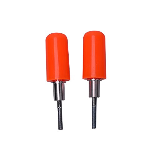 Frenshion A Pair Motorcycle Frame Slider Falling Protector Motorcycle Crash Protector Crash Pads Wear Resistant Universal 10mm Color Orange