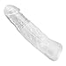 JIUAI Condom Extender, James Crystal Soft Silicone Penis Extender Enlarger Sleeve Condom Sexual Delay Ejaculation Toy for Men (Lengthen 70MM) (Clear)