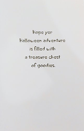 Yo ho ho Nephew - Hope yer Halloween Adventure is Filled with a Treasure Chest of Goodies Greeting Card w/ Pirate Pug Dog