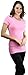 ToBeInStyle Women's Slim Fit Crew Neck Short Sleeve Longline Tee