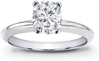 1 Carat Gia Certified Solitaire Platinum Cushion Cut Diamond