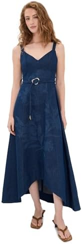 z supply balos chambray midi dress Z SUPPLY Women's Angel Eyes Chambray Midi Dress, Lake Blue