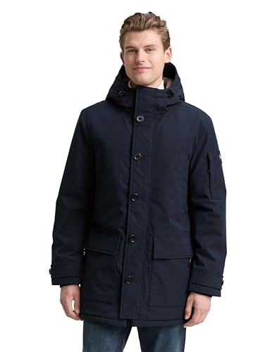 TOM TAILOR Parka pour Homme, 1046973, 10668-Sky Captain Blue, XL, 10668 – Sky Captain Blue., XL
