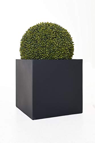 VIVANNO Pflanzkübel Fiberglas Block Frostsicher - 45x45x45 cm - Anthrazit Matt - Blumenkübel Quadratisch für Draußen und Drinnen – Bild 6