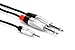 Hosa HMP-010Y Pro Stereo Breakout Cable - 3.5mm TRS Male to Dual 1/4-inch TS Male - 10 Foot