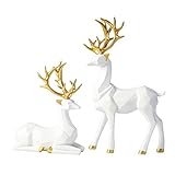 Bliweek Nordic Style Origami Elk，Resin Sitting
